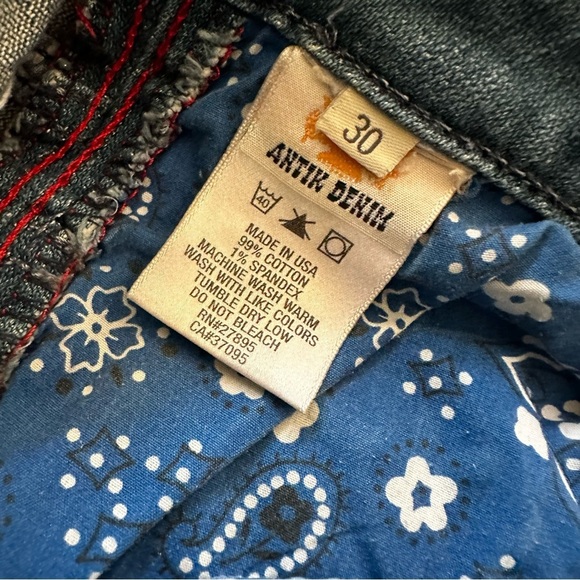 Antik Denim | Distressed Back Pocket Embroidered Jeans - Picture 6 of 6